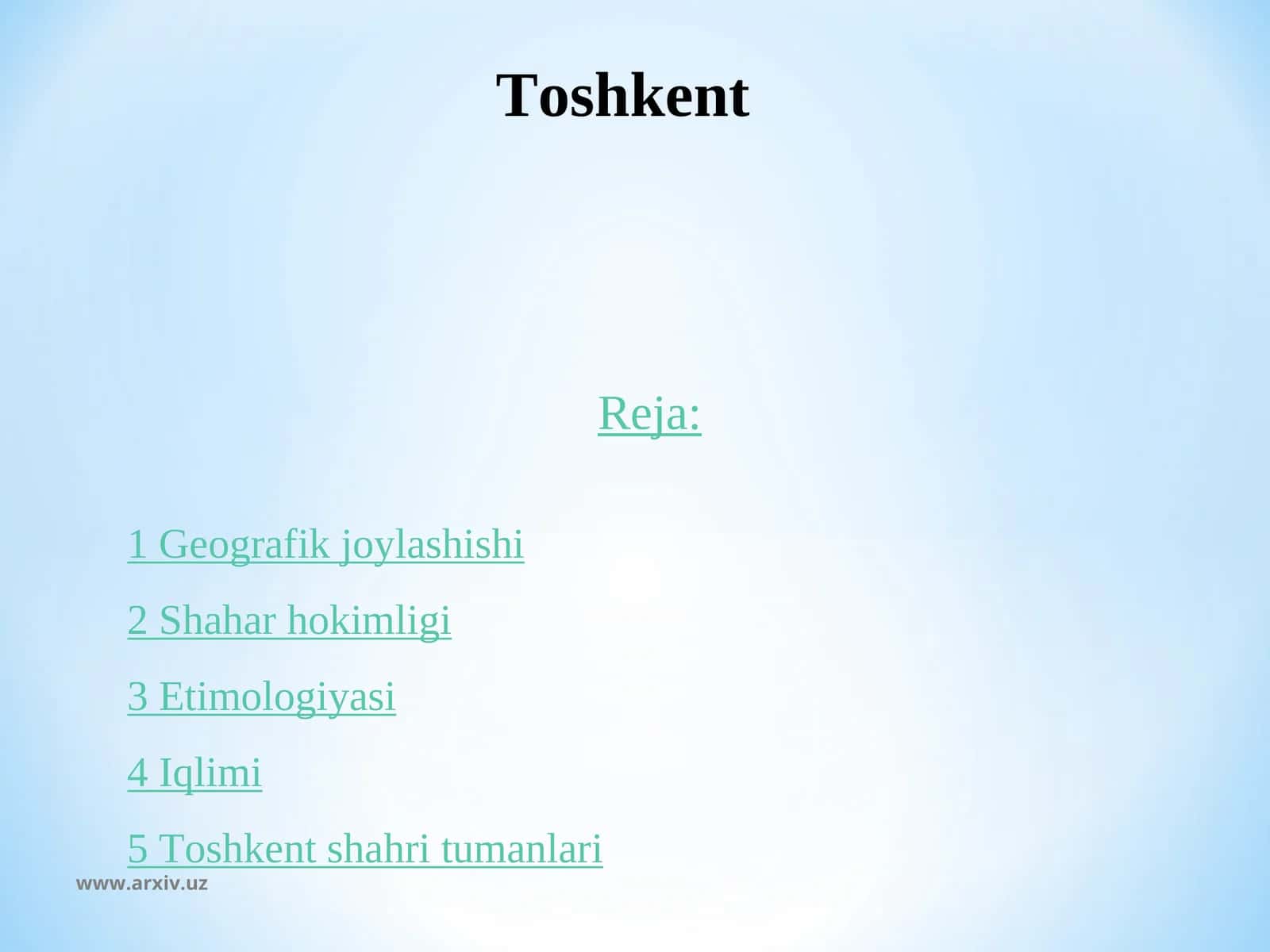 Toshkent 1