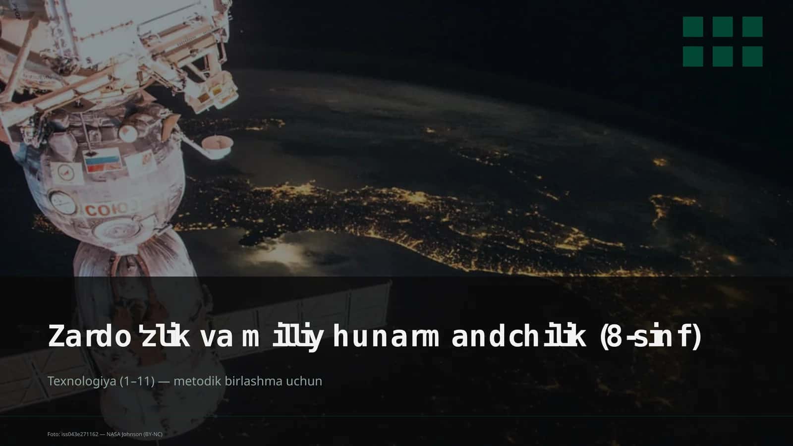 Zardo'zlik va milliy hunarmandchilik (8-sinf) 1