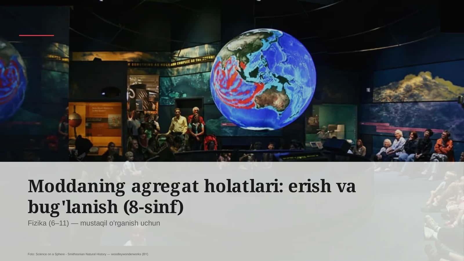 Moddaning agregat holatlari: erish va bug'lanish (8-sinf) 1