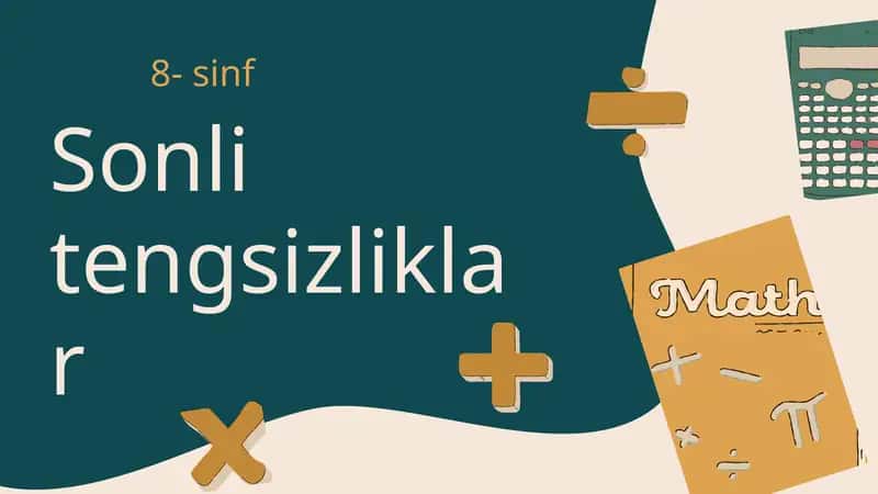 Sonli tengsizliklar 1
