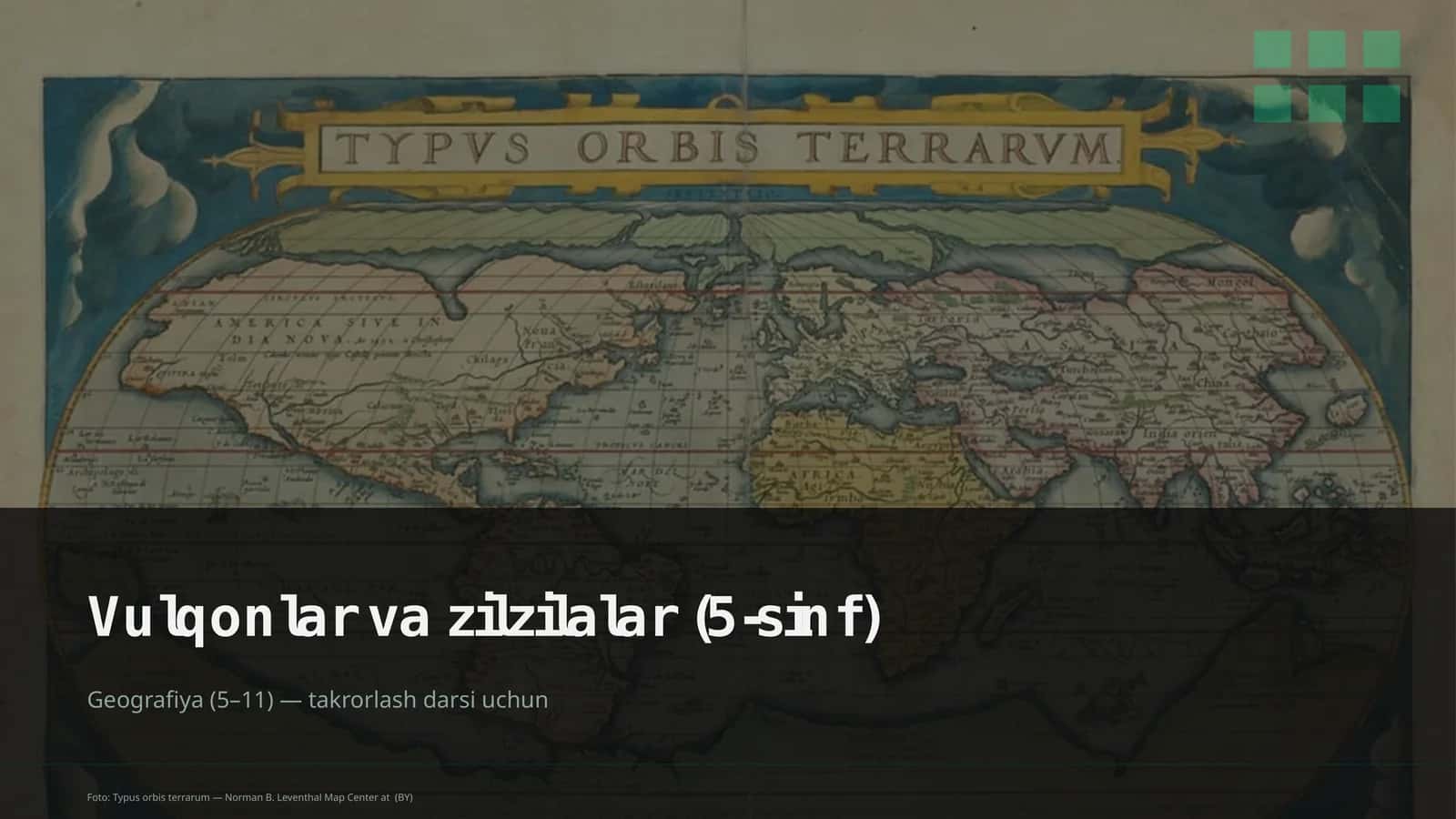 Vulqonlar va zilzilalar (5-sinf) 1