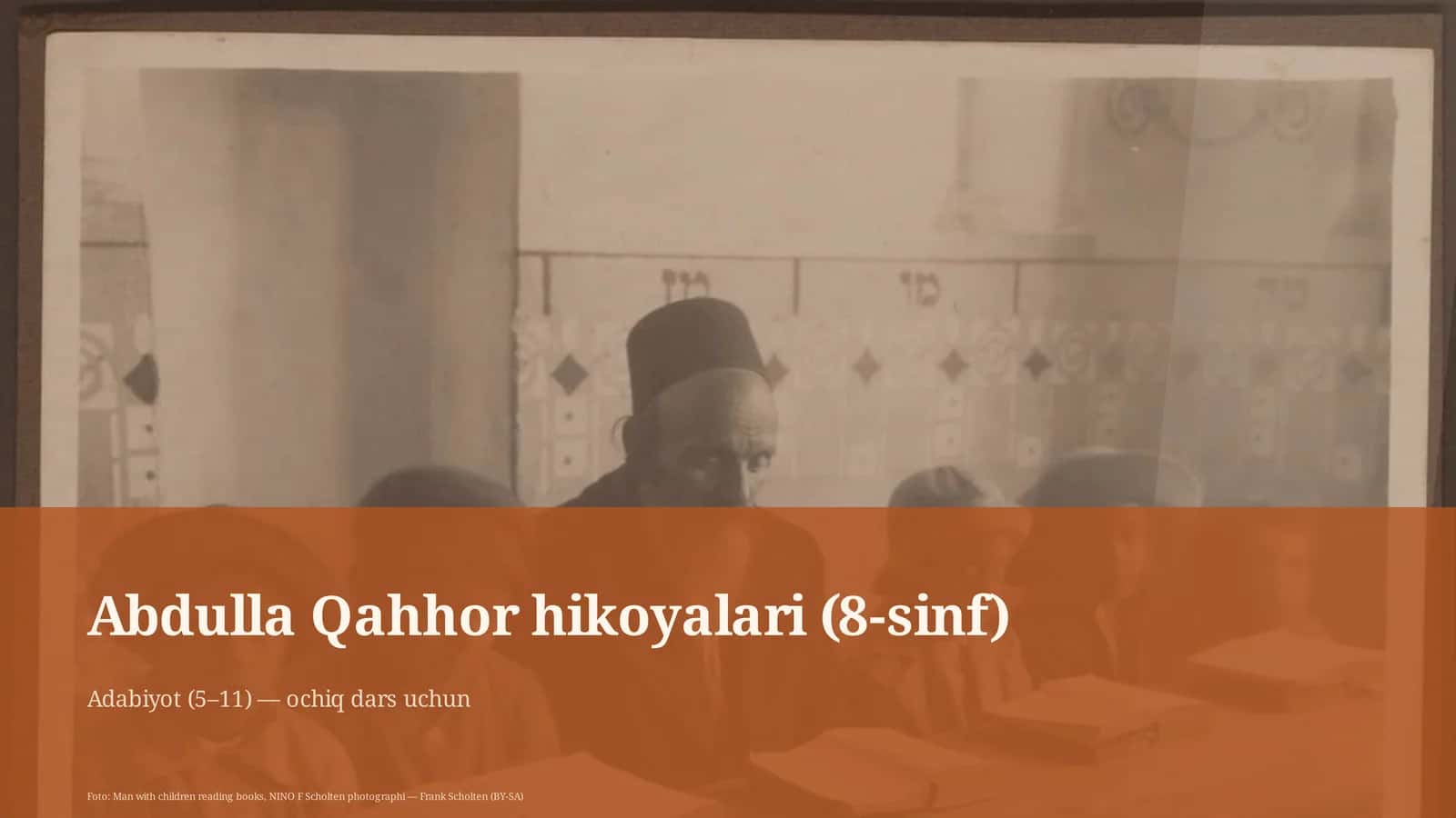 Abdulla Qahhor hikoyalari (8-sinf) 1
