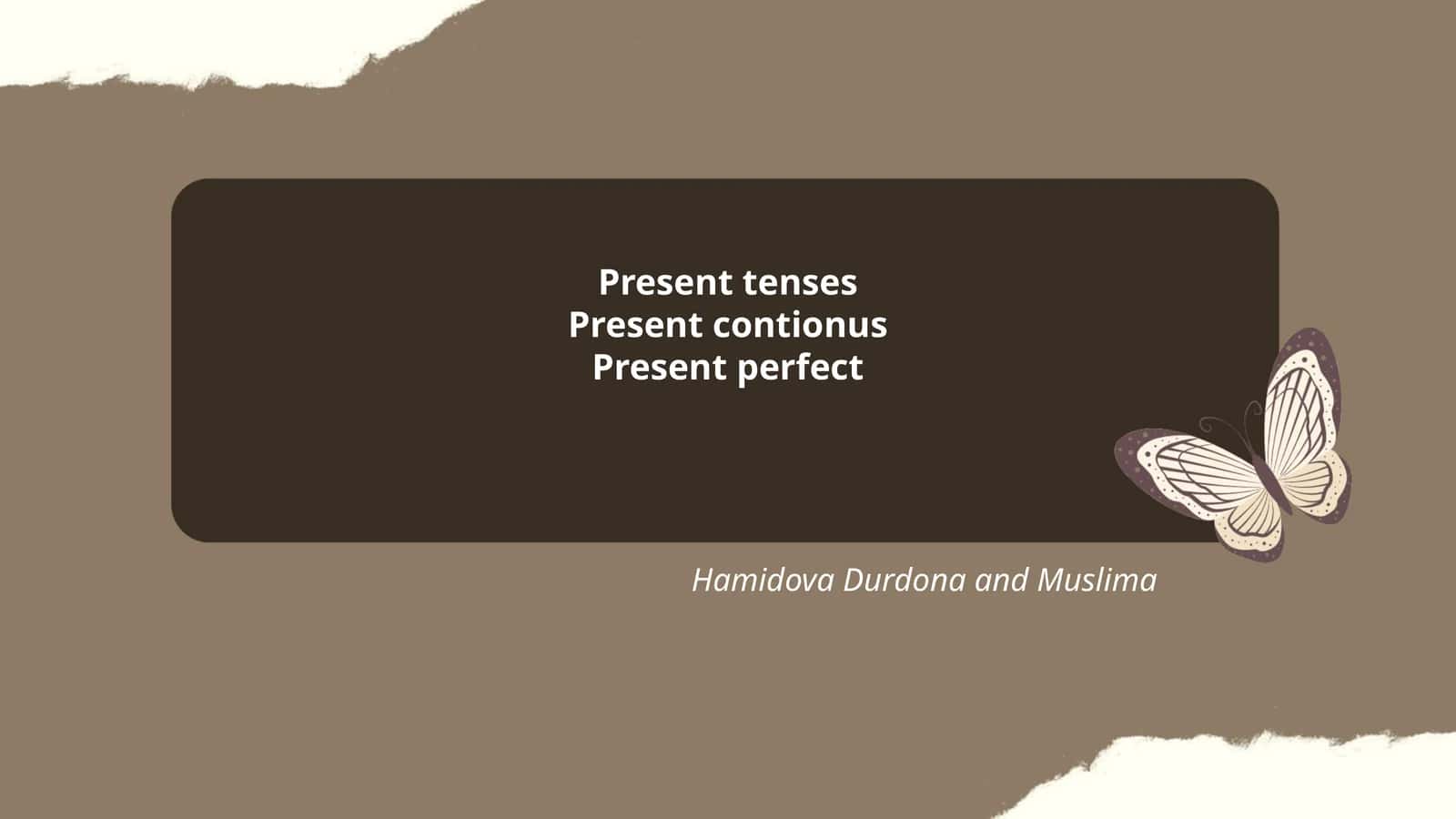 Present Tenses 1