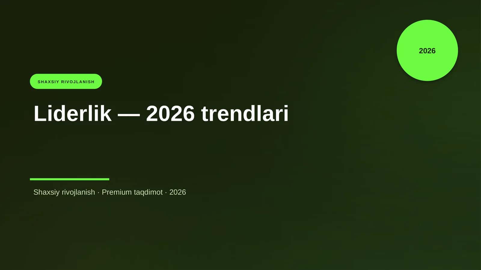 Liderlik — 2026 trendlari 1