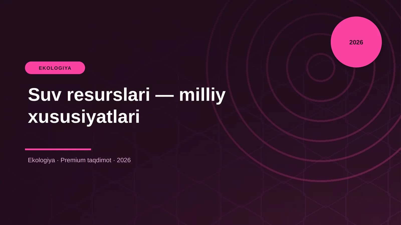 Suv resurslari — milliy xususiyatlari 1
