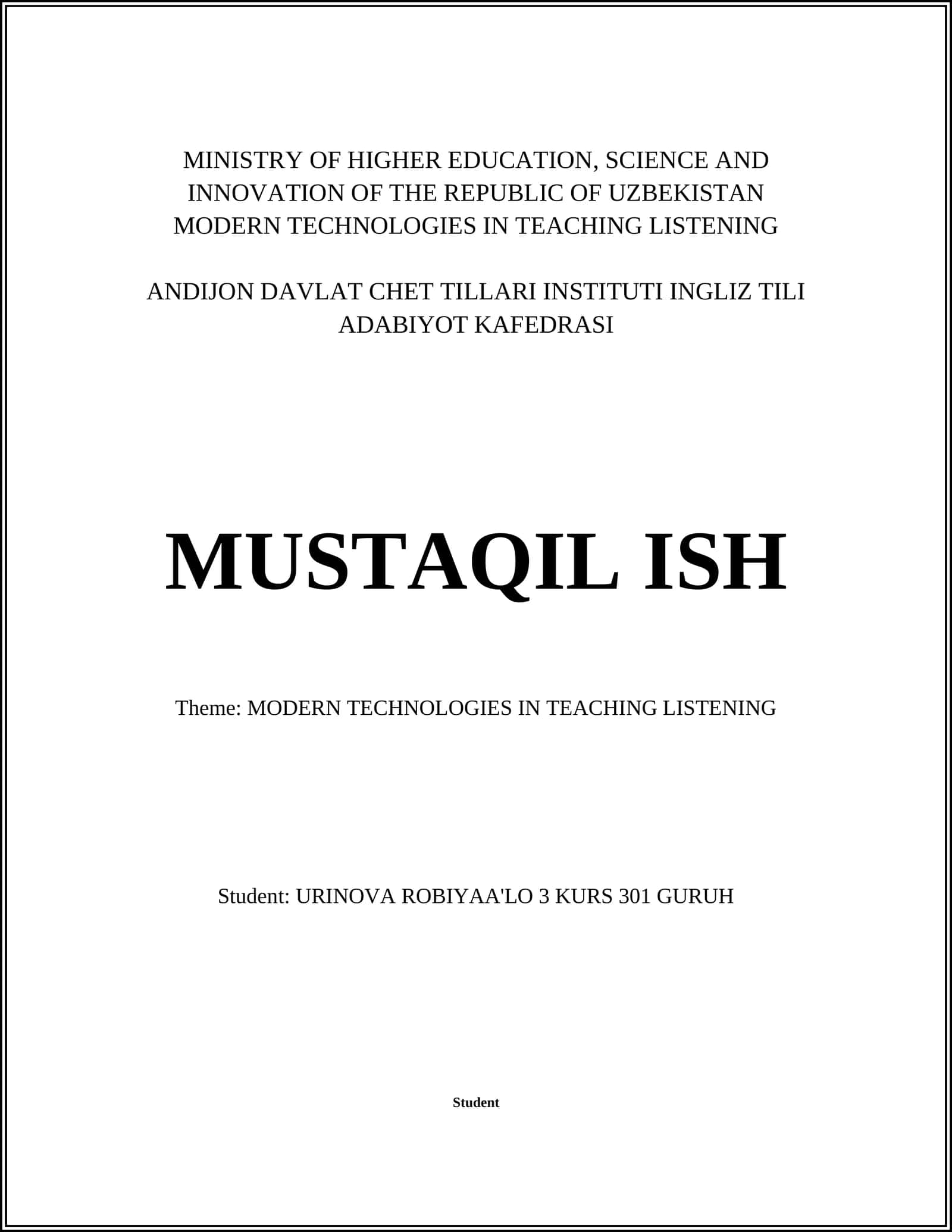 MODERN TECHNOLOGIES IN TEACHING LISTENING 1