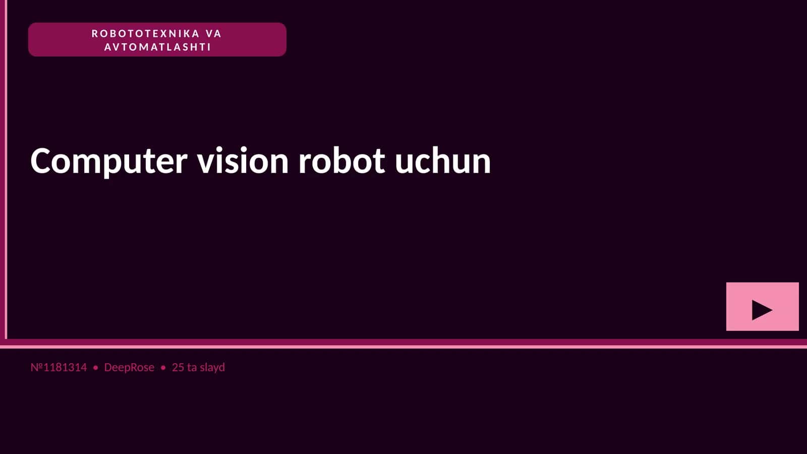 ROBOTOTEXNIKA VA AVTOMATLASHTI 1