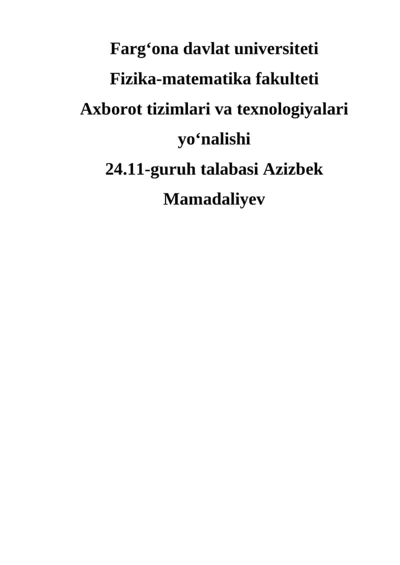 AMALIY POG’ONA PROTOKOLLARI VA XIZMATLARI 1