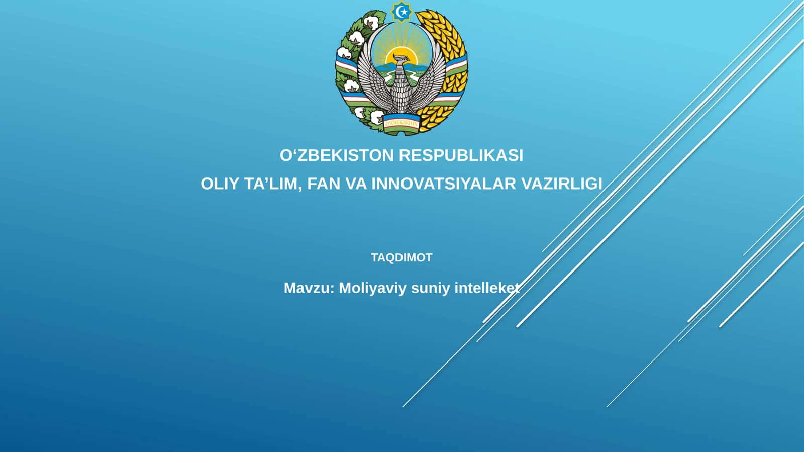 Moliyaviy sun'iy intellekt 1