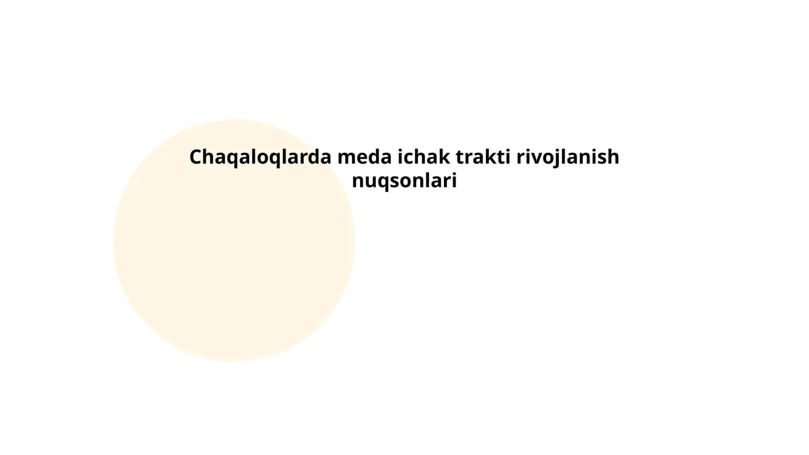 Meda ichak trakti rivojlanishi 1