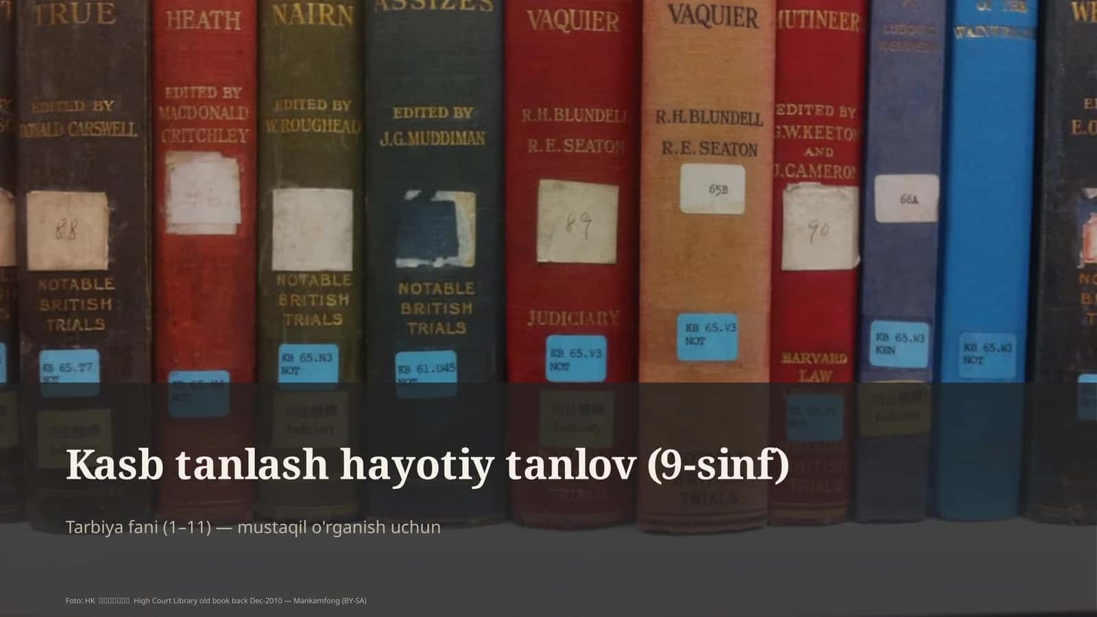 Kasb tanlash hayotiy tanlov (9-sinf) 1