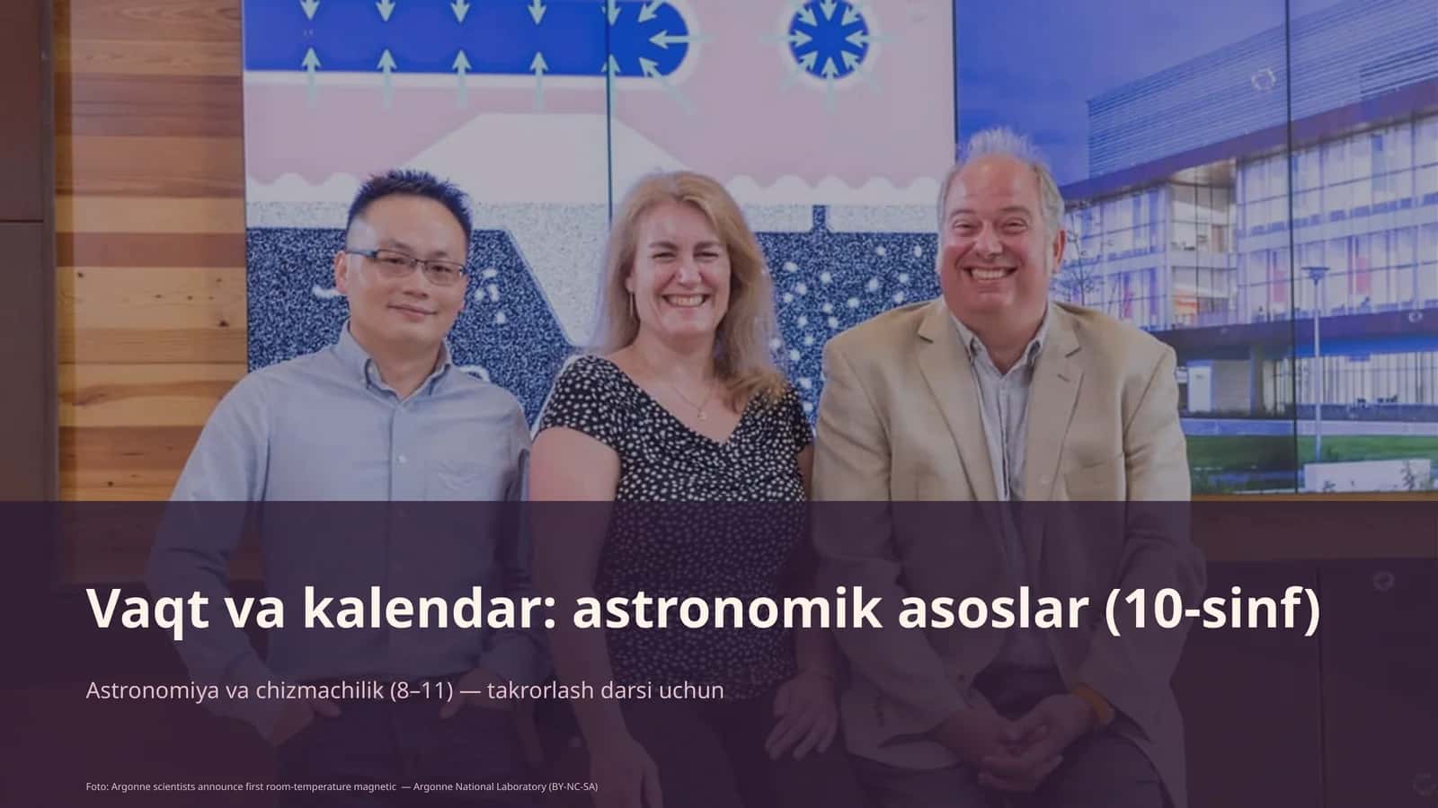 Vaqt va kalendar: astronomik asoslar (10-sinf) 1