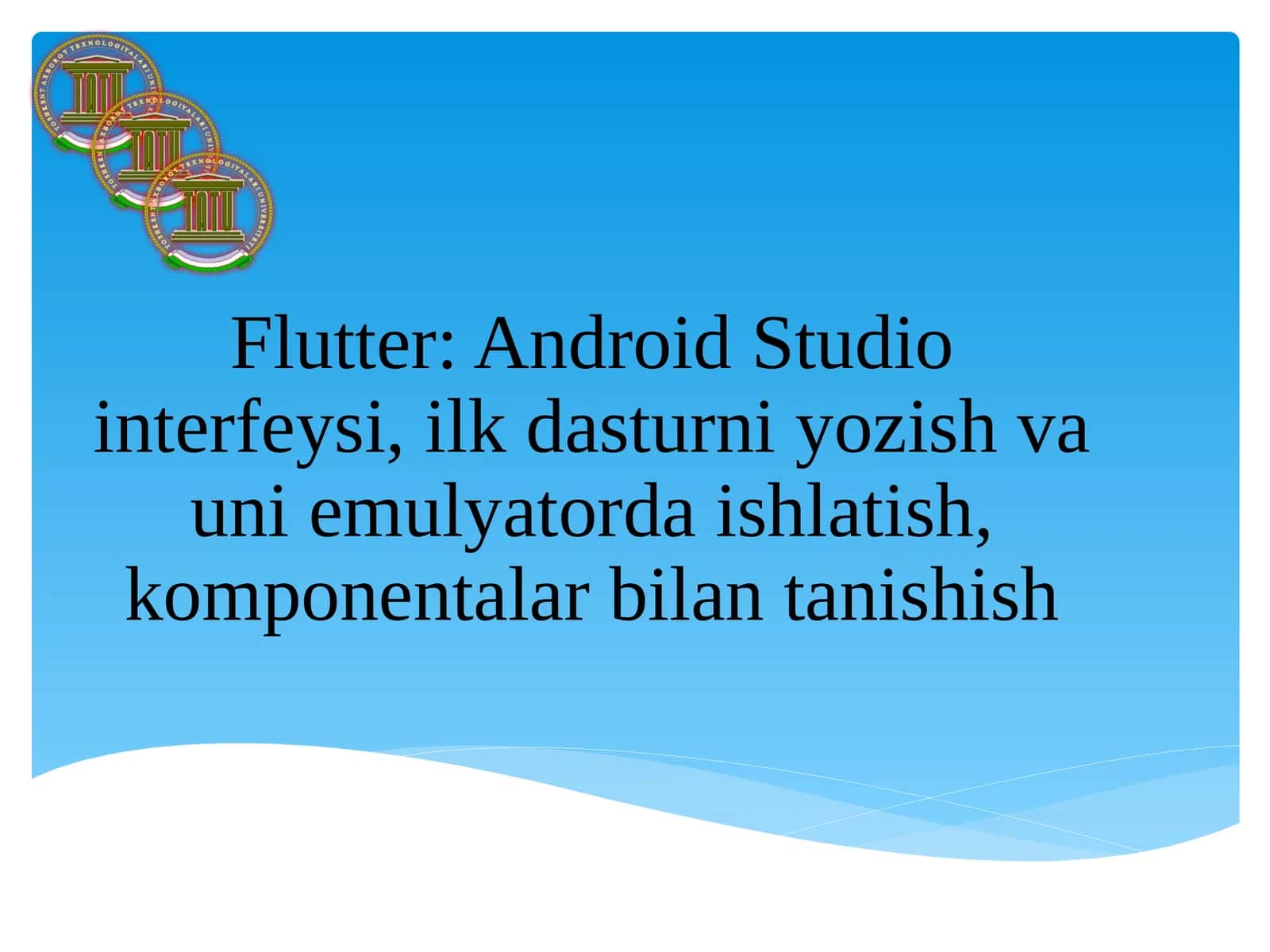 Flutter: Android Studio interfeysi 1