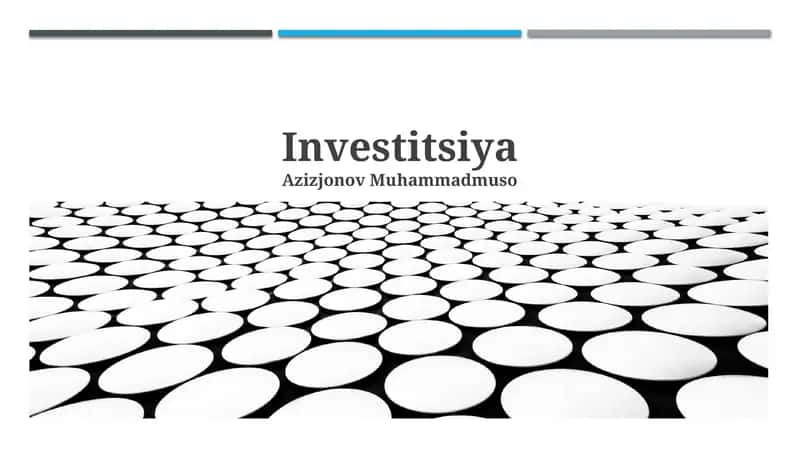 Investitsiya 1