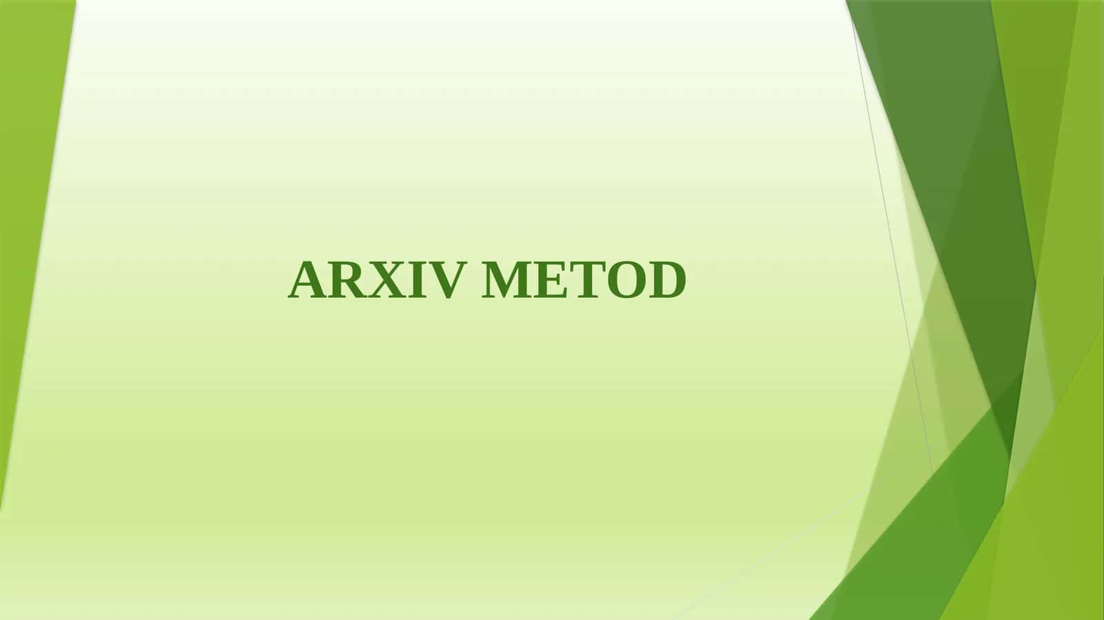 ARXIV METOD 1