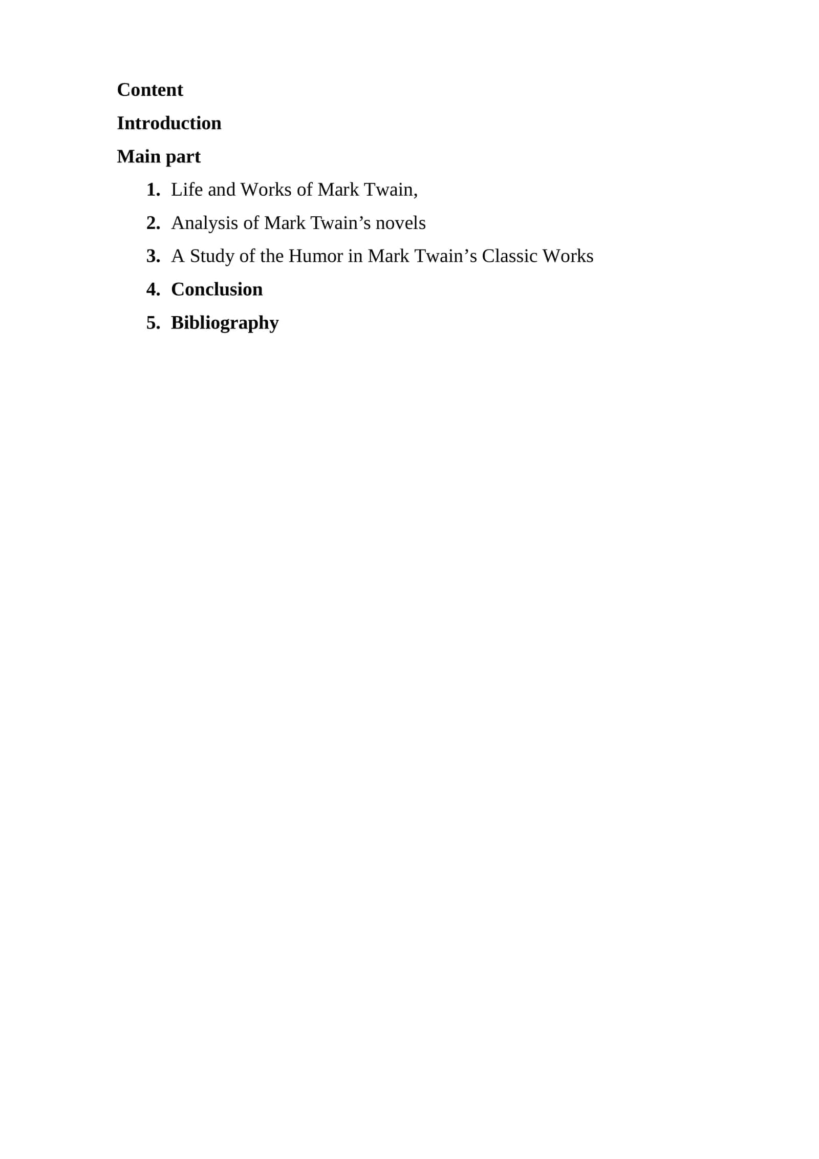 Mark Twain's Novels Analysis Course 1