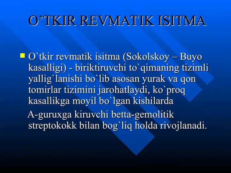 O’TKIR REVMATIK ISITMA 1
