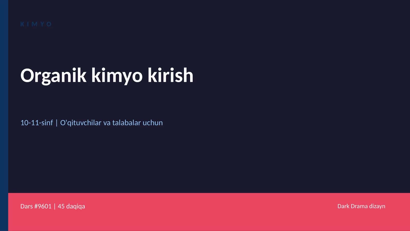 Organik kimyo kirish 1