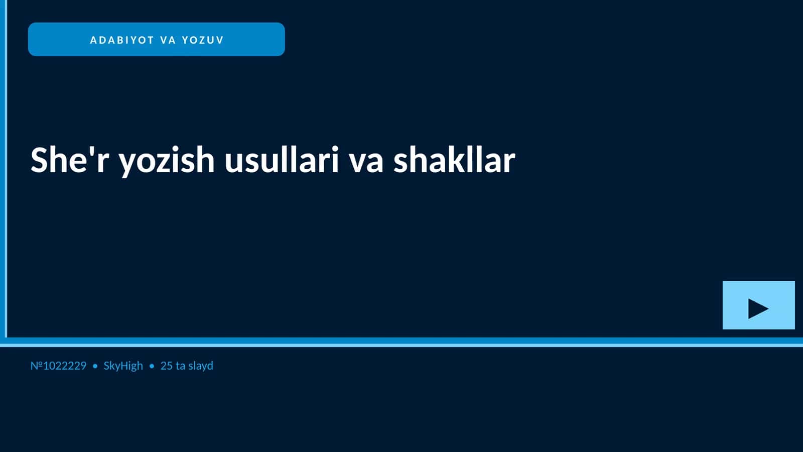 She'r yozish usullari va shakllar 1