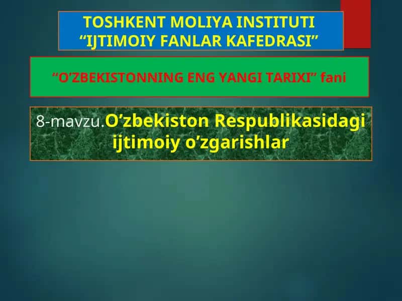 O‘zbekistonning eng yangi tarixi 1