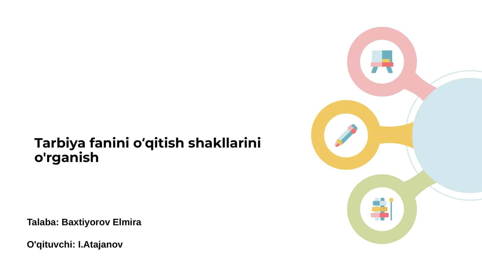 Tarbiya fanini oʻqitish shakllarini o'rganish 1