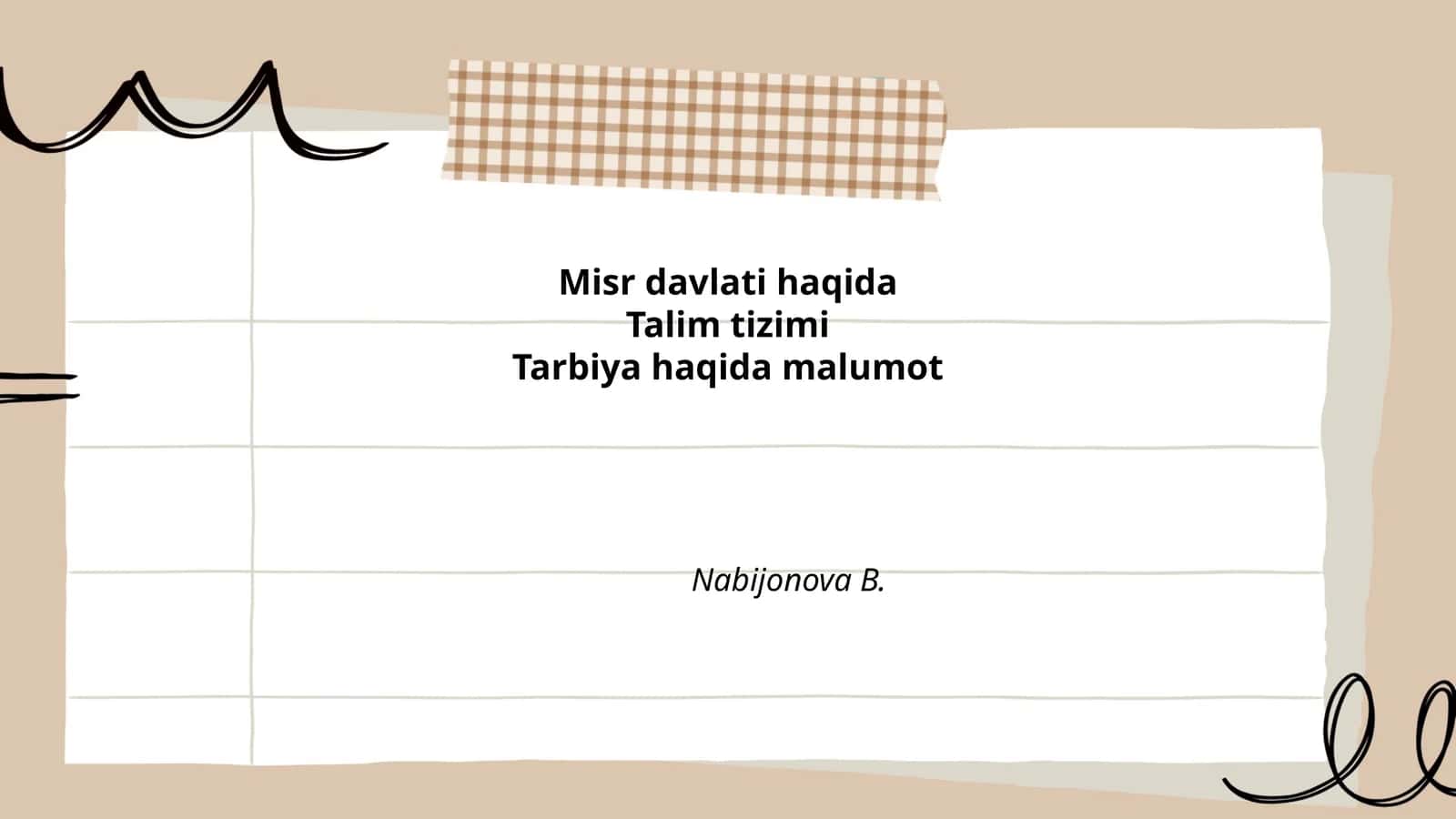 Misrning ta'lim tizimi tarixi 1