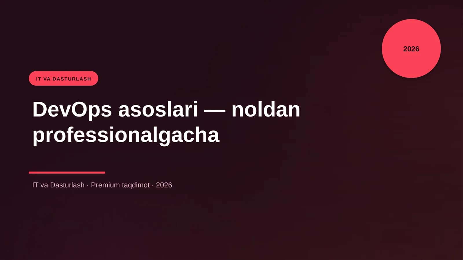 DevOps asoslari — noldan professionalgacha 1