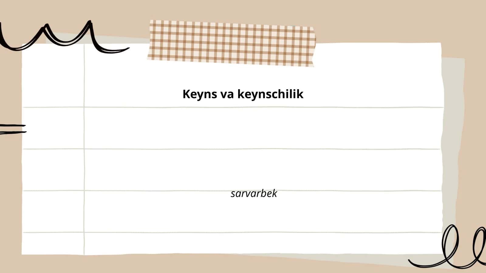 Keyns va keynschilik 1