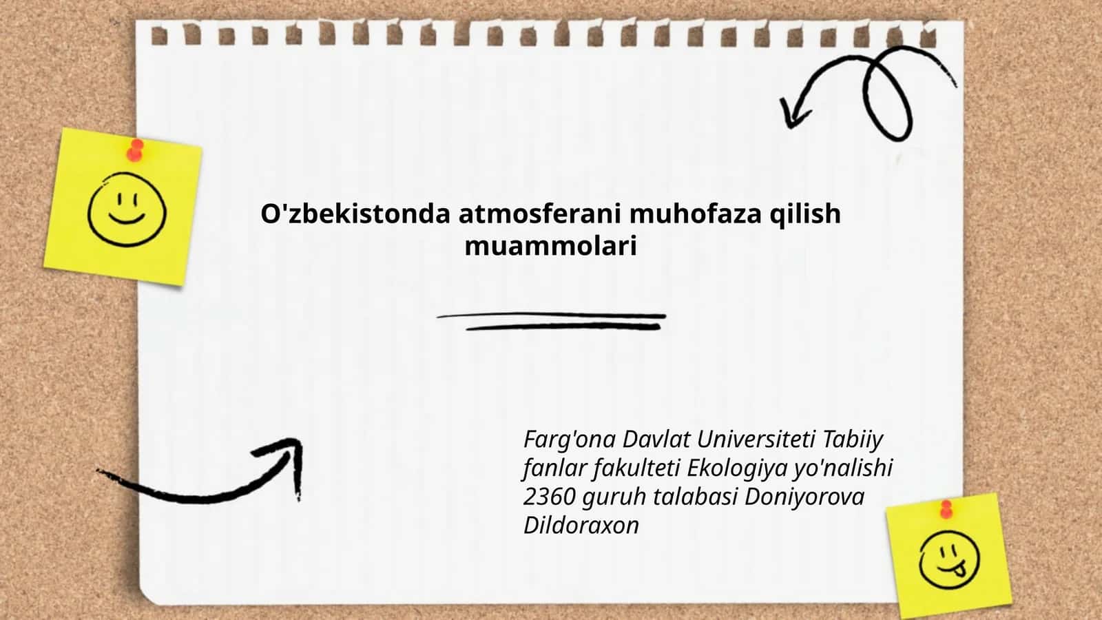 Atmosferani muhofaza qilish muammolari 1