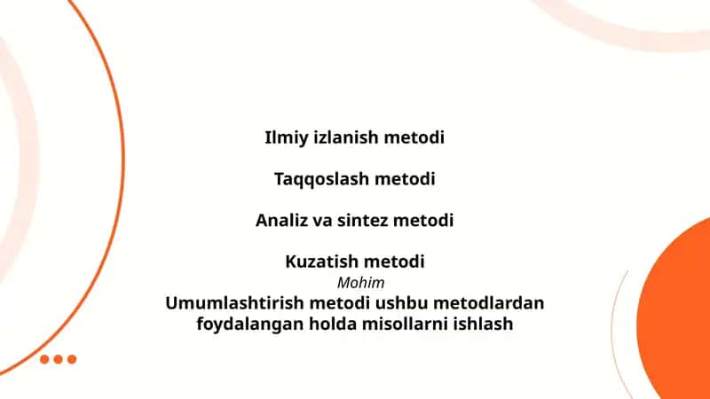 Ilmiy izlanish metodlari 1