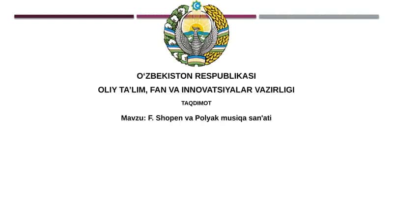 F.Shopen va Polyak musiqa san'ati 1