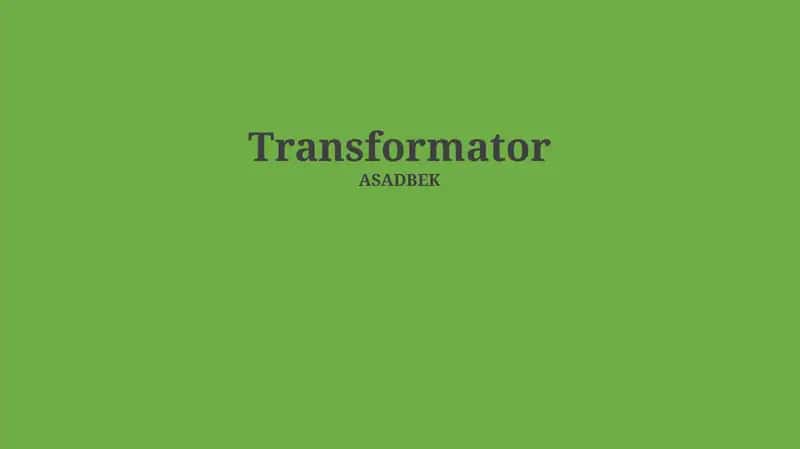 Transformatorlar 1