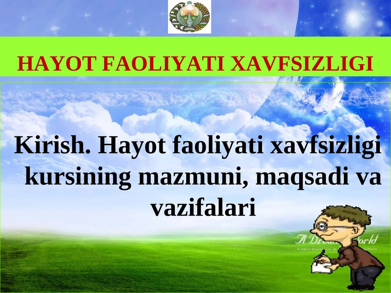 HAYOT FAOLIYATI XAVFSIZLIGI 1