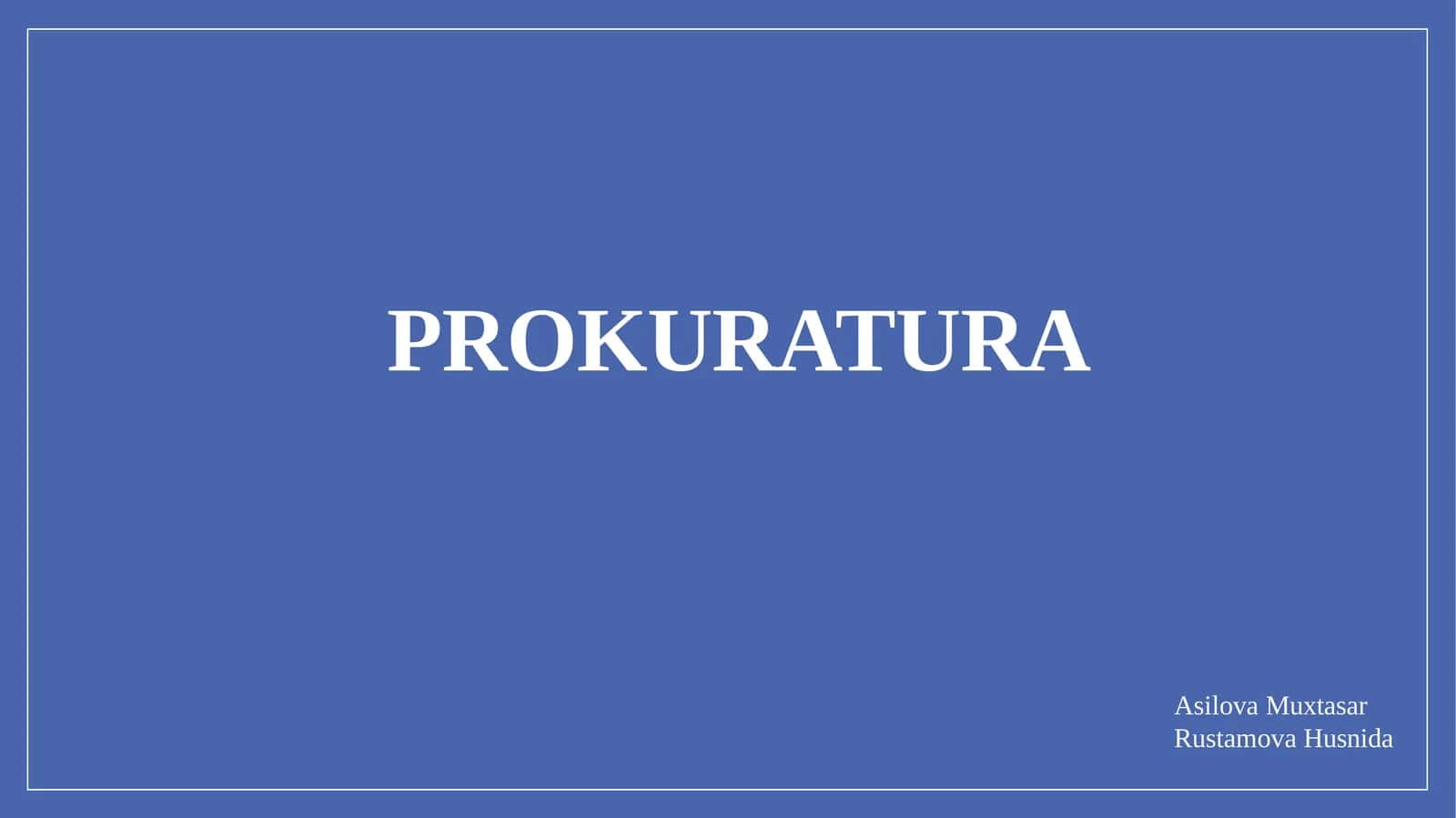 PROKURATURA 1