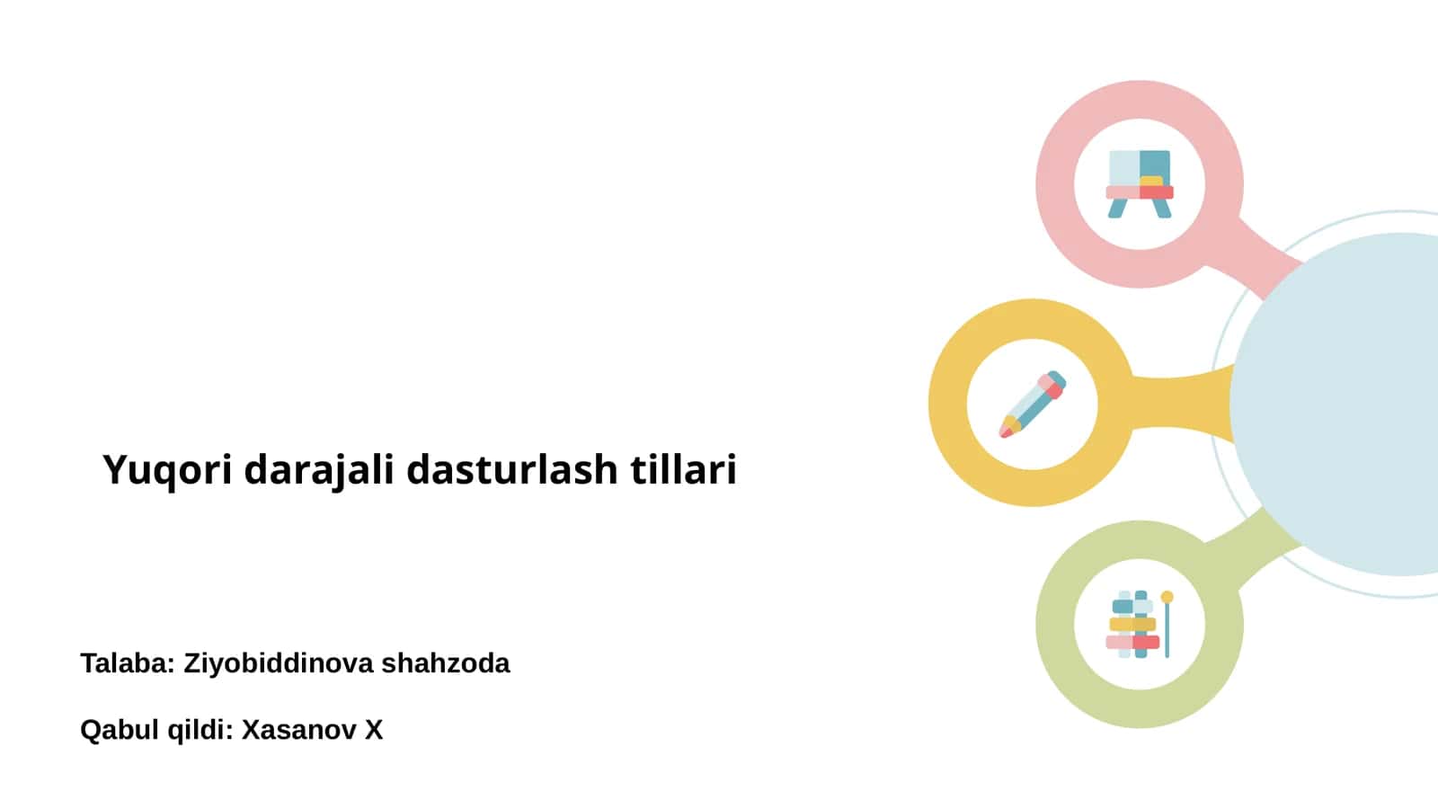Yuqori darajali dasturlash tillari 1