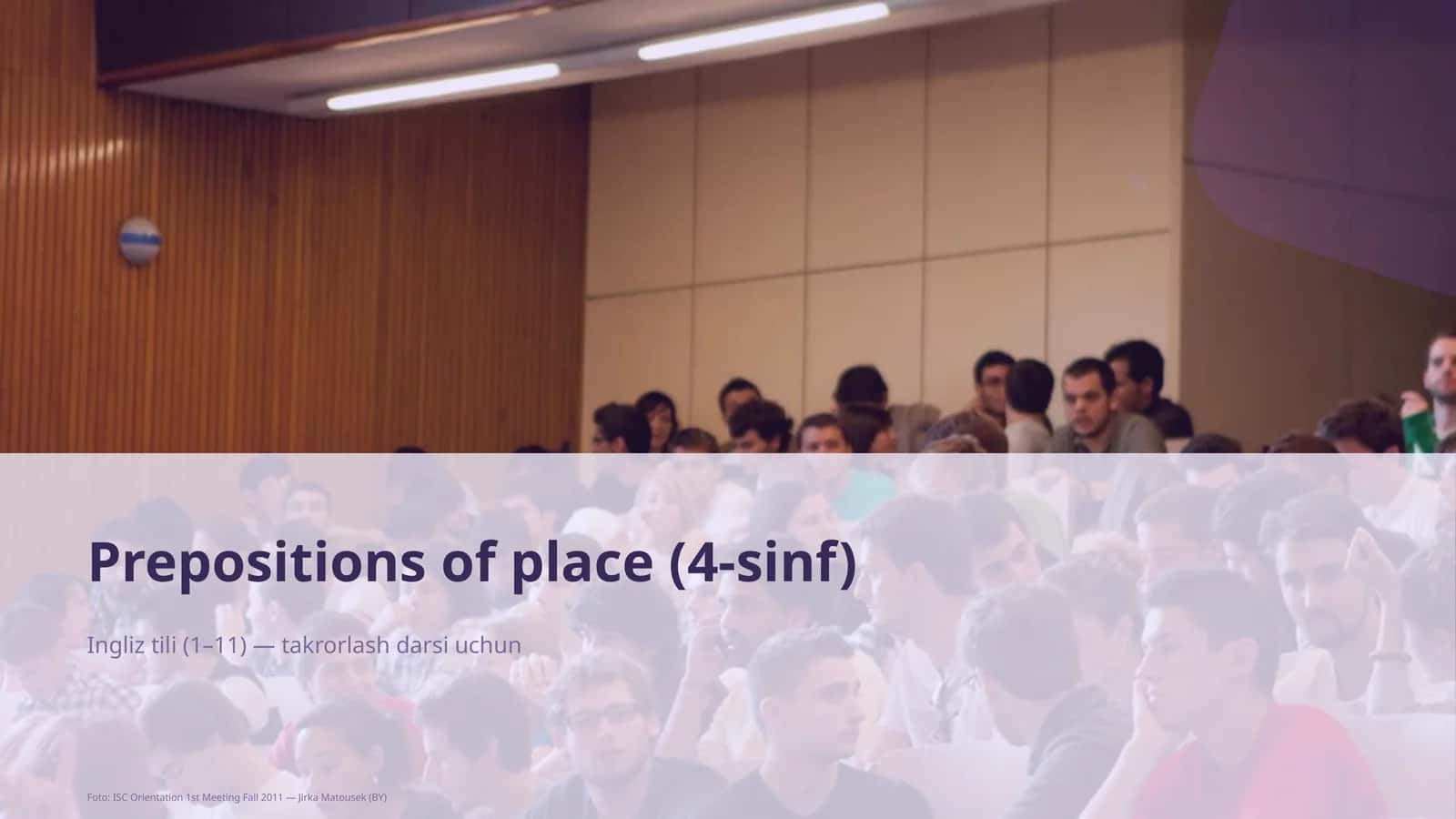 Prepositions of place (4-sinf) 1