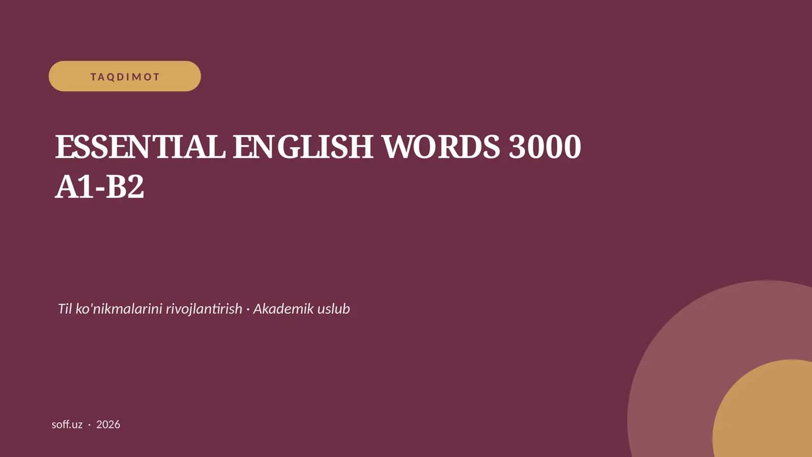 ESSENTIAL ENGLISH WORDS 3000 A1-B2 1