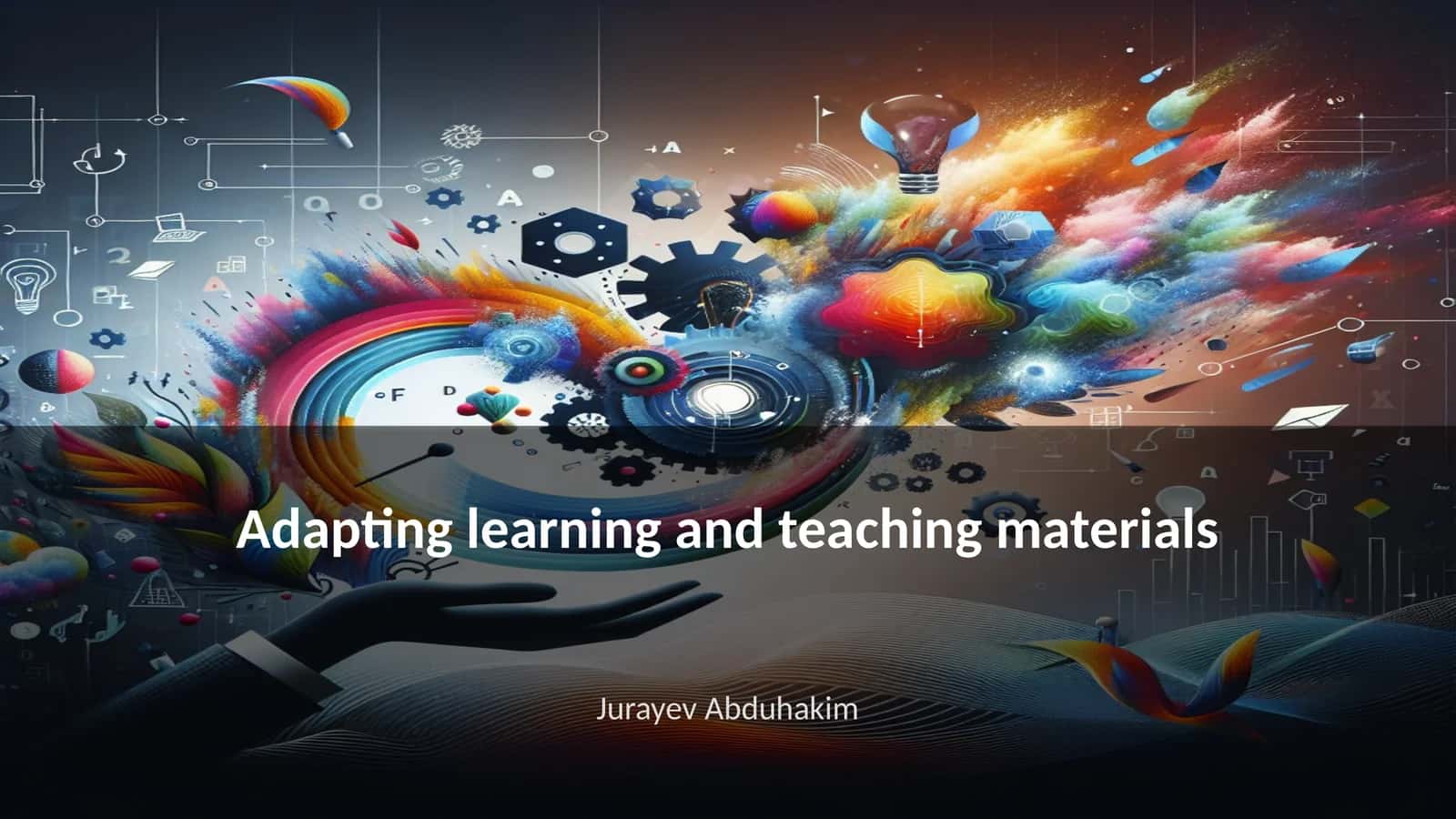 Adapting learning and teaching materials 1