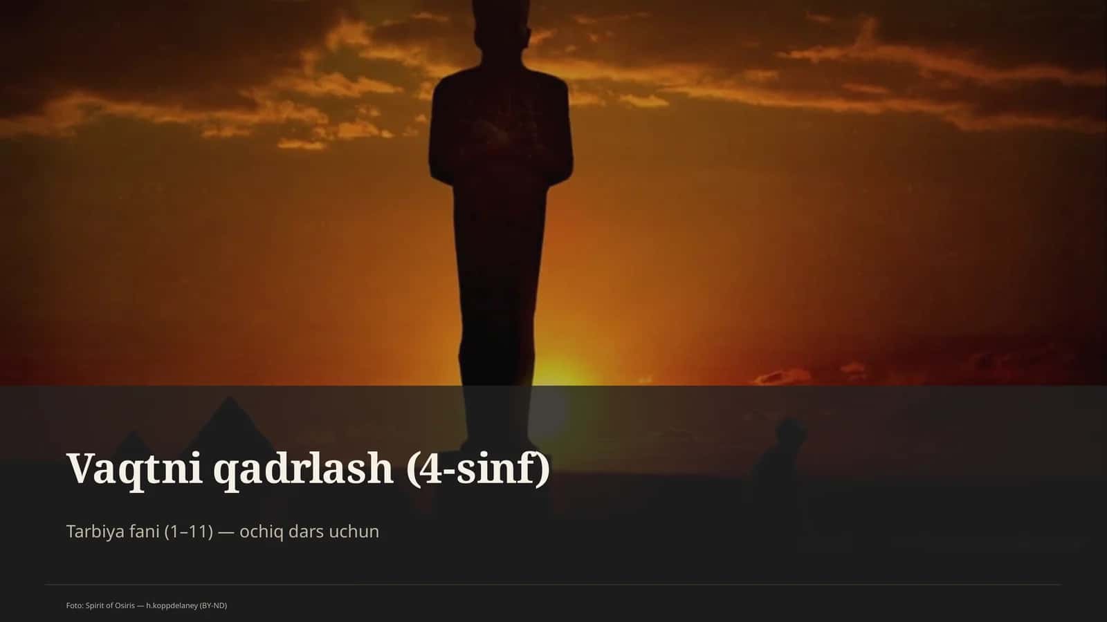 Vaqtni qadrlash (4-sinf) 1