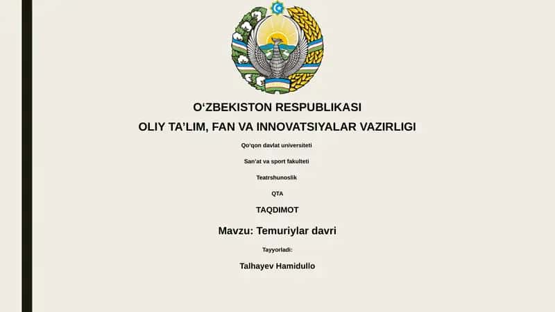 Temuriylar davri 1