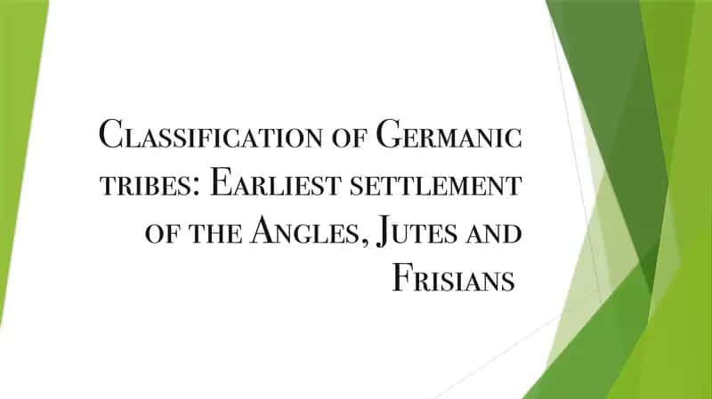 Classification of Germanic tribes 1