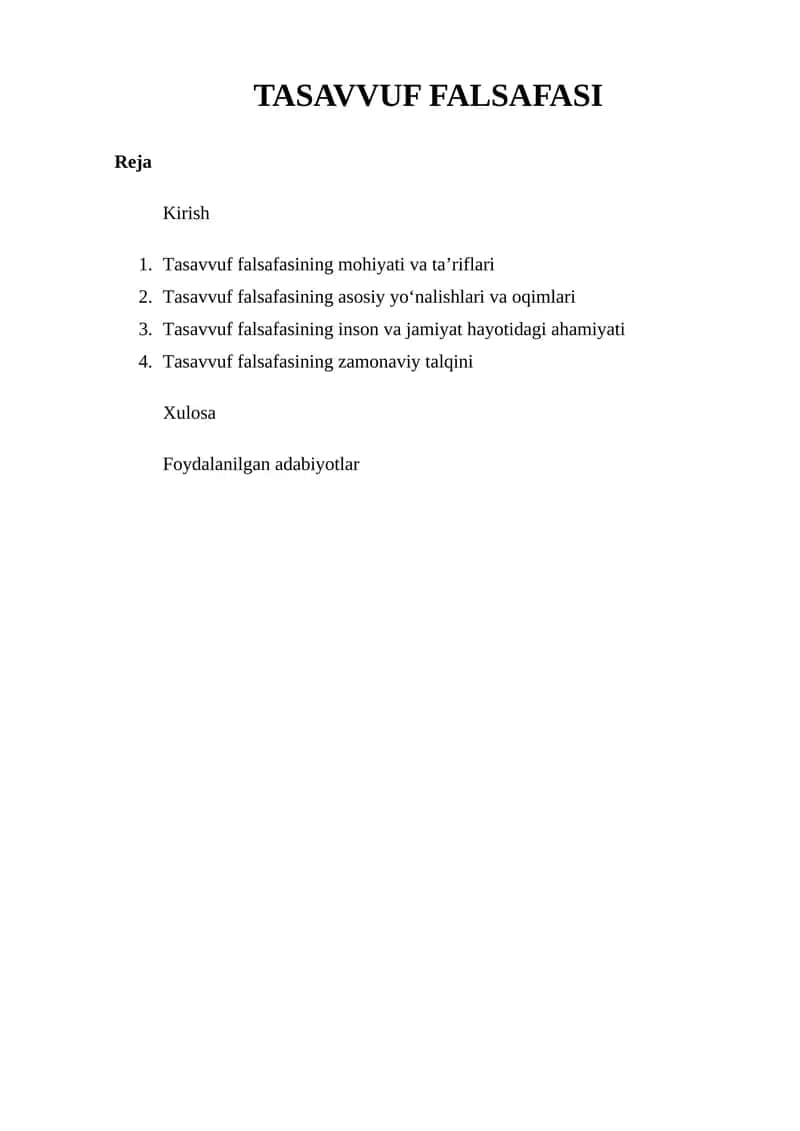 TASAVVUF FALSAFASI 1