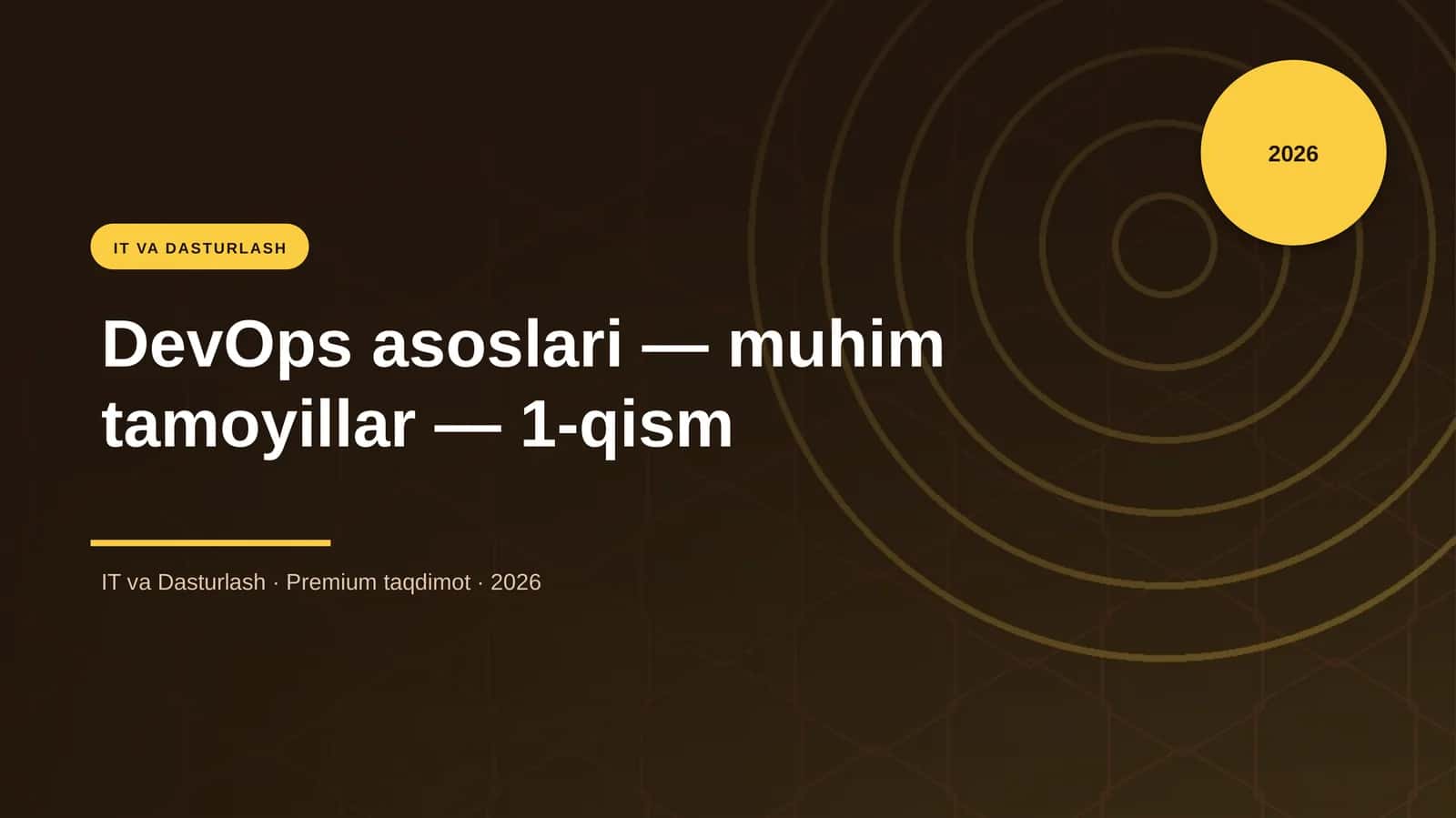DevOps asoslari — muhim tamoyillar — 1-qism 1