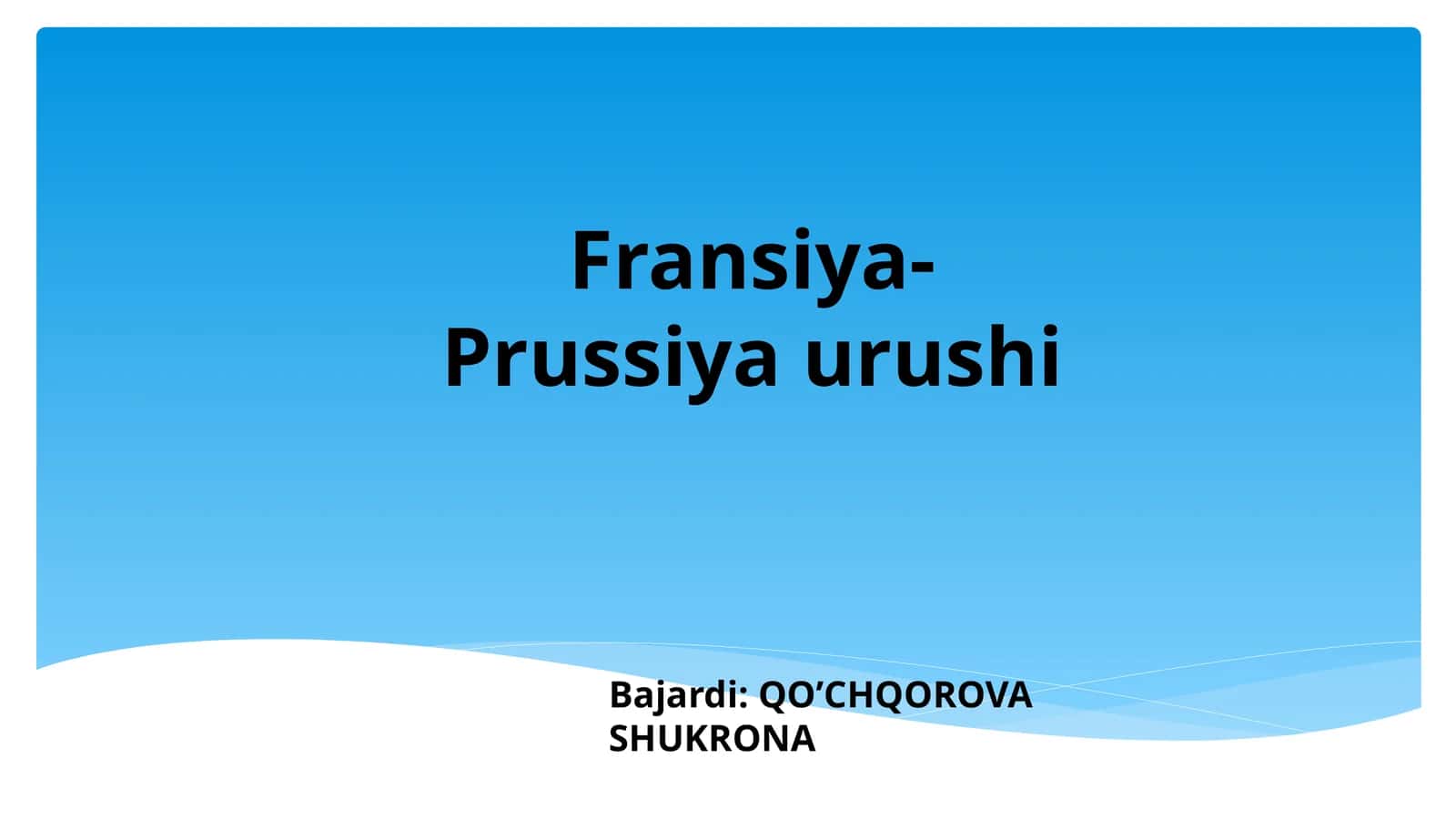 Fransiya-Prussiya urushi 1