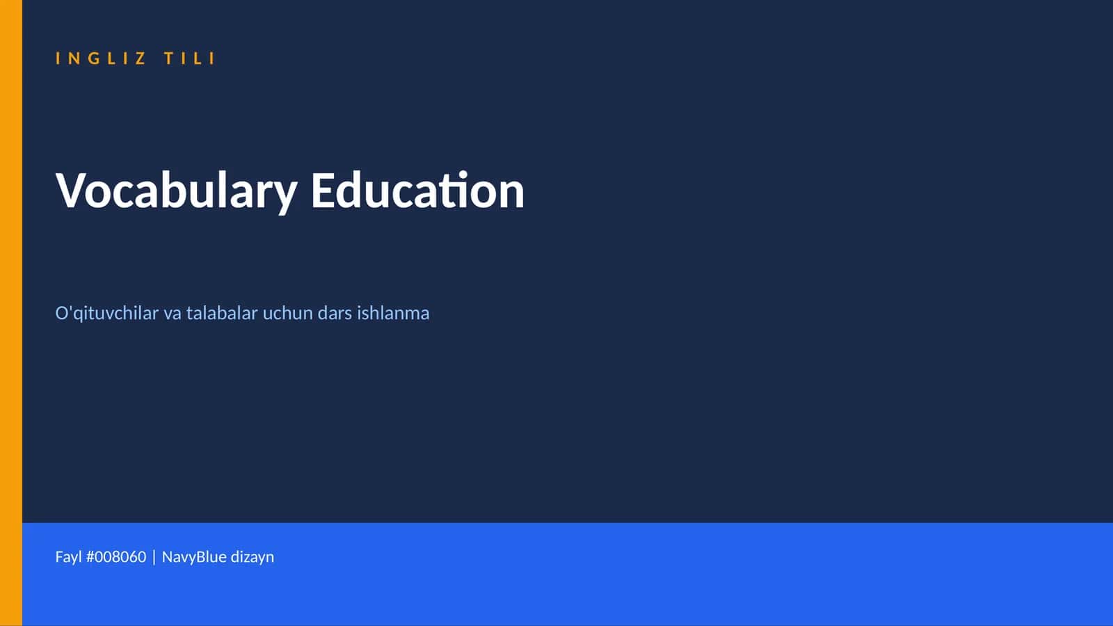 INGLIZ TILI 1