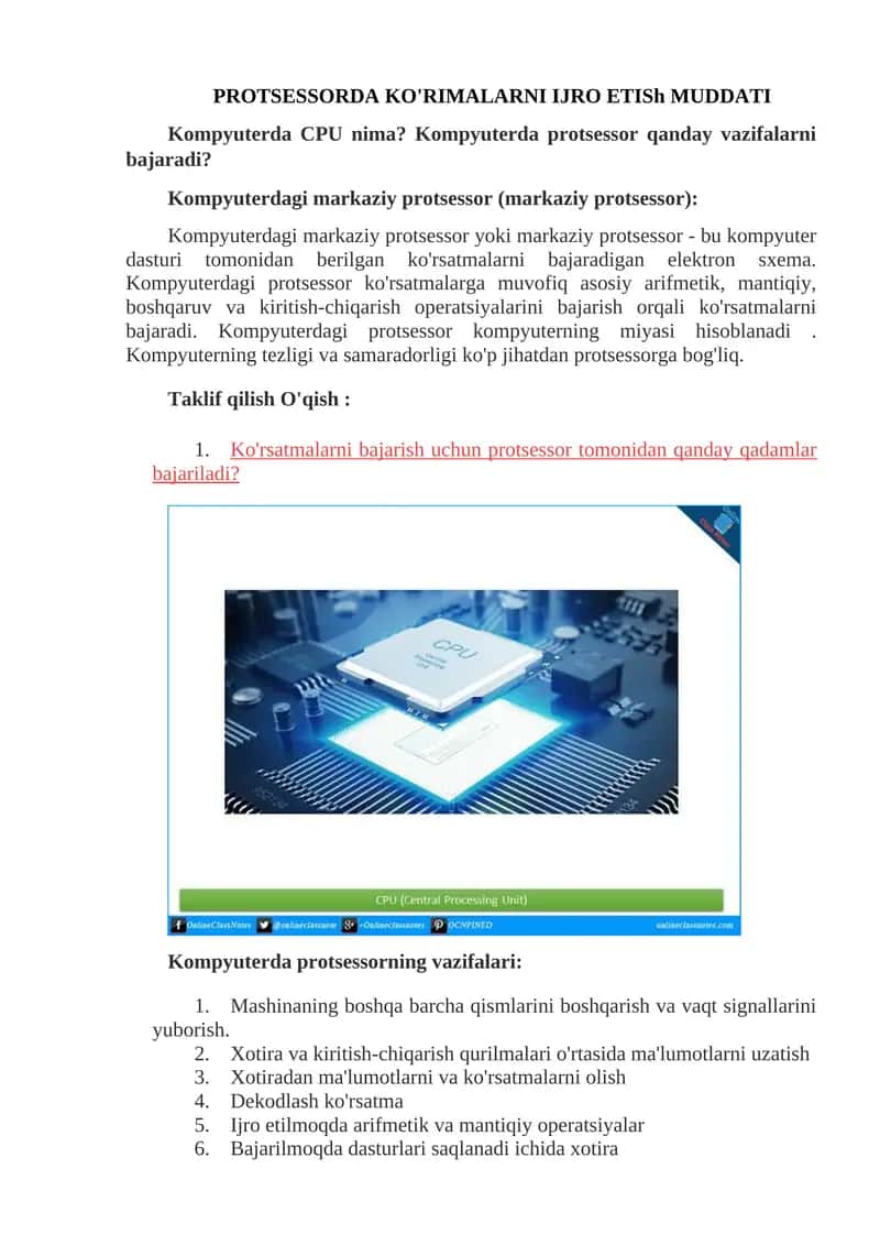 Kompyuterdagi markaziy protsessor 1