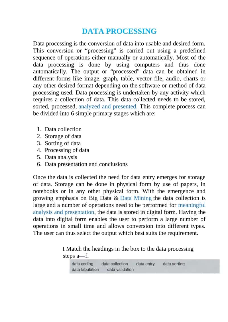 Data Processing 1