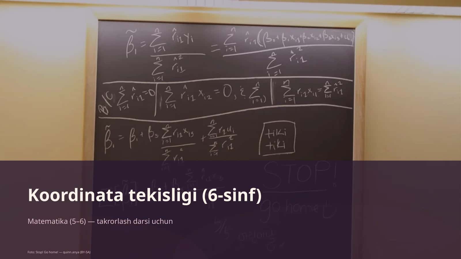 Koordinata tekisligi (6-sinf) 1