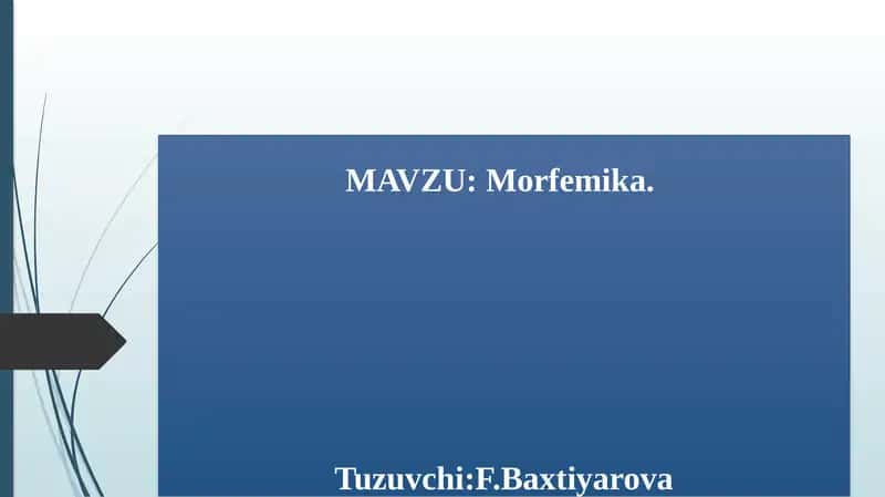 Morfemika 1