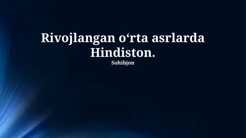 O'rta Asrlar Hindistoni 1